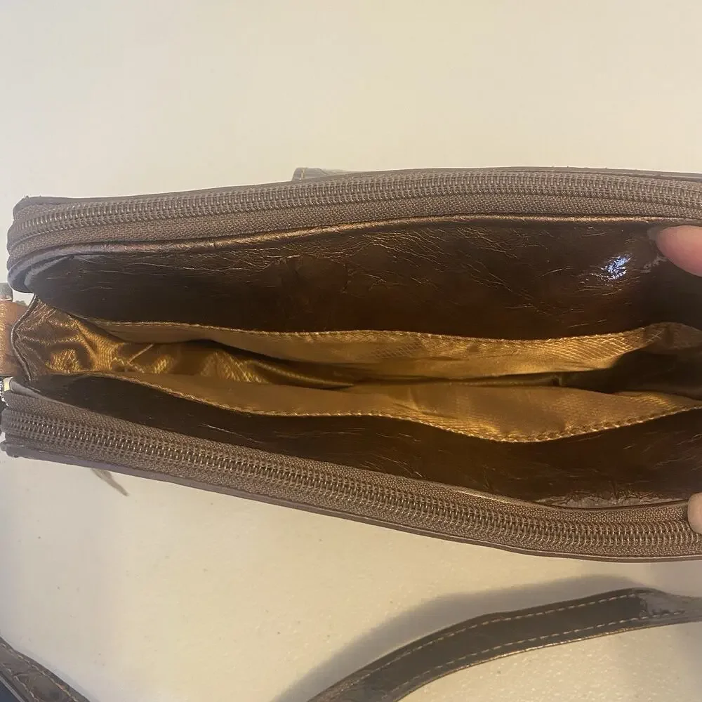 90s Bag Hippie Boho Crossbody Fairycore Y2K Vintage Purse Crock Embossed Western